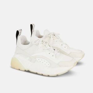 BOX DUSTBAG Stella McCartney Eclypse Vegan White Panent Chunky Leather Sneakers